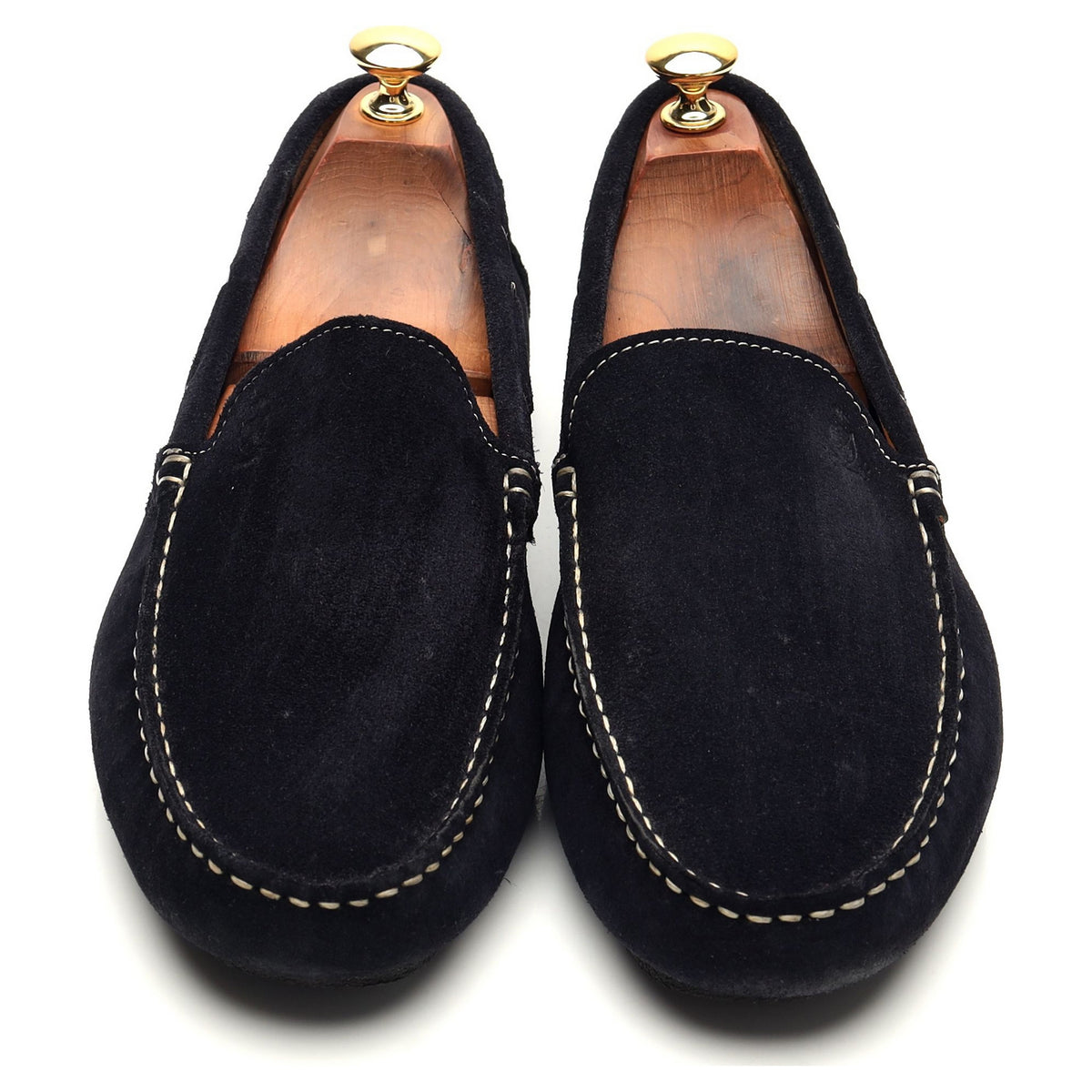 'Maranello' Navy Blue Suede Driving Loafers UK 9