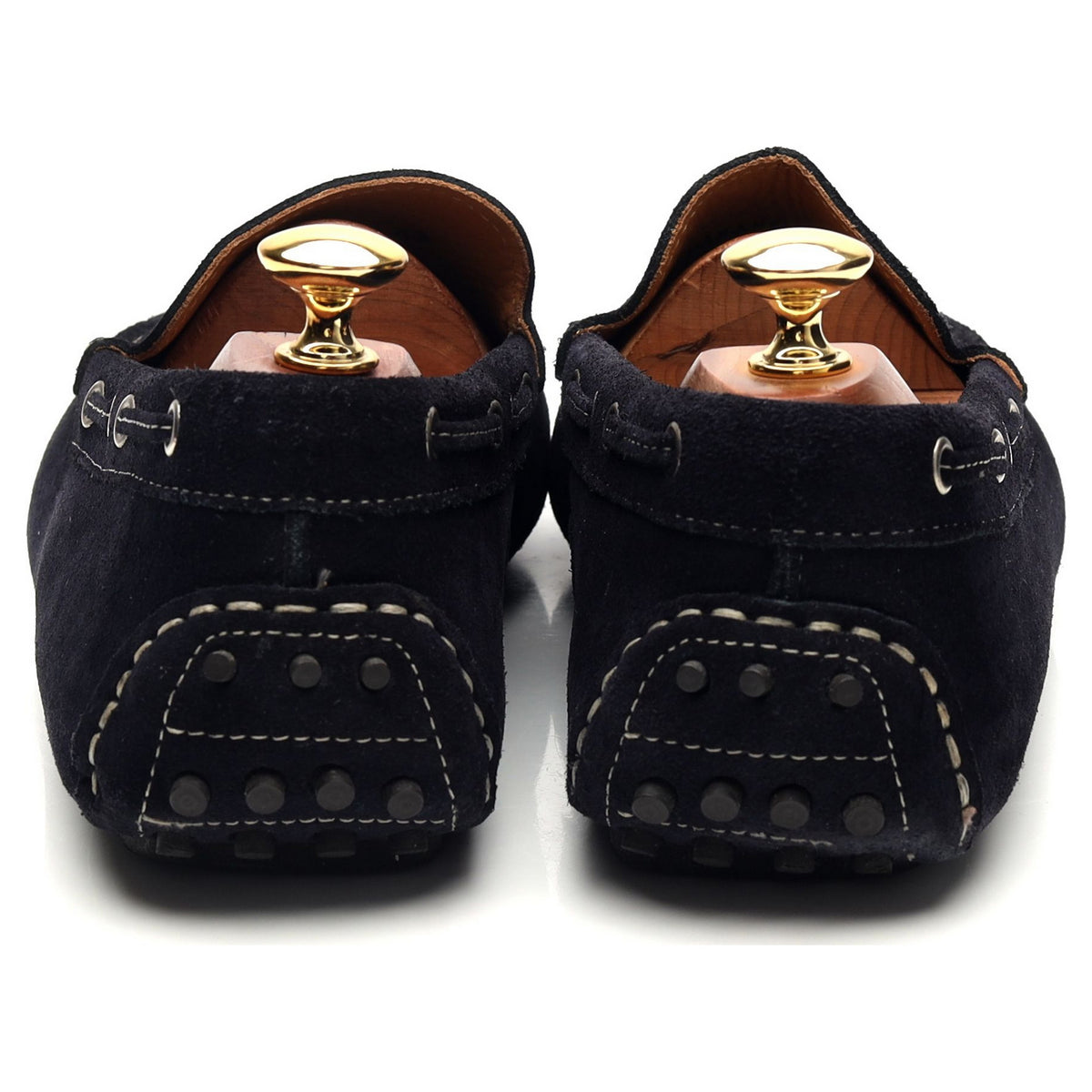 'Maranello' Navy Blue Suede Driving Loafers UK 9