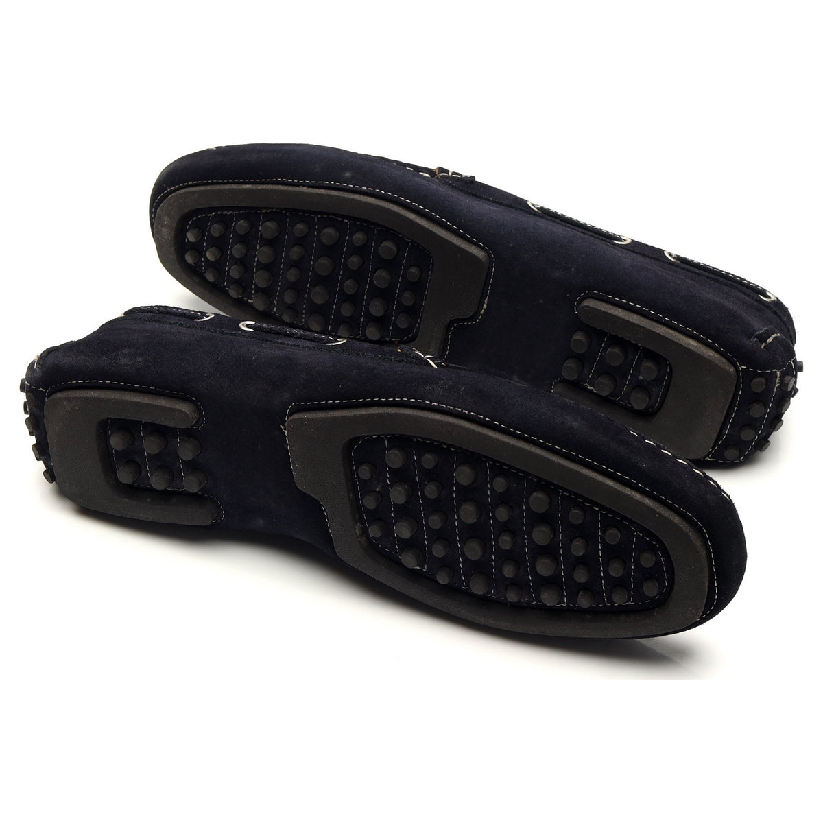 'Maranello' Navy Blue Suede Driving Loafers UK 9