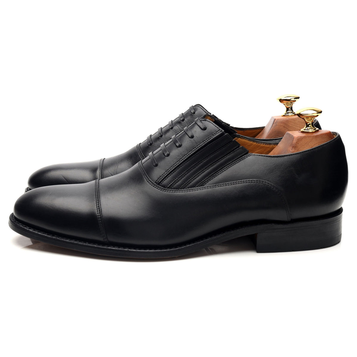 Charles Tyrwhitt Black Leather Lazyman Slip On UK 9.5 F