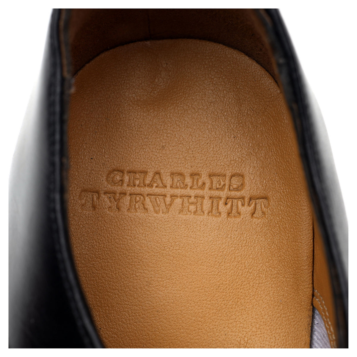 Charles Tyrwhitt Black Leather Lazyman Slip On UK 9.5 F