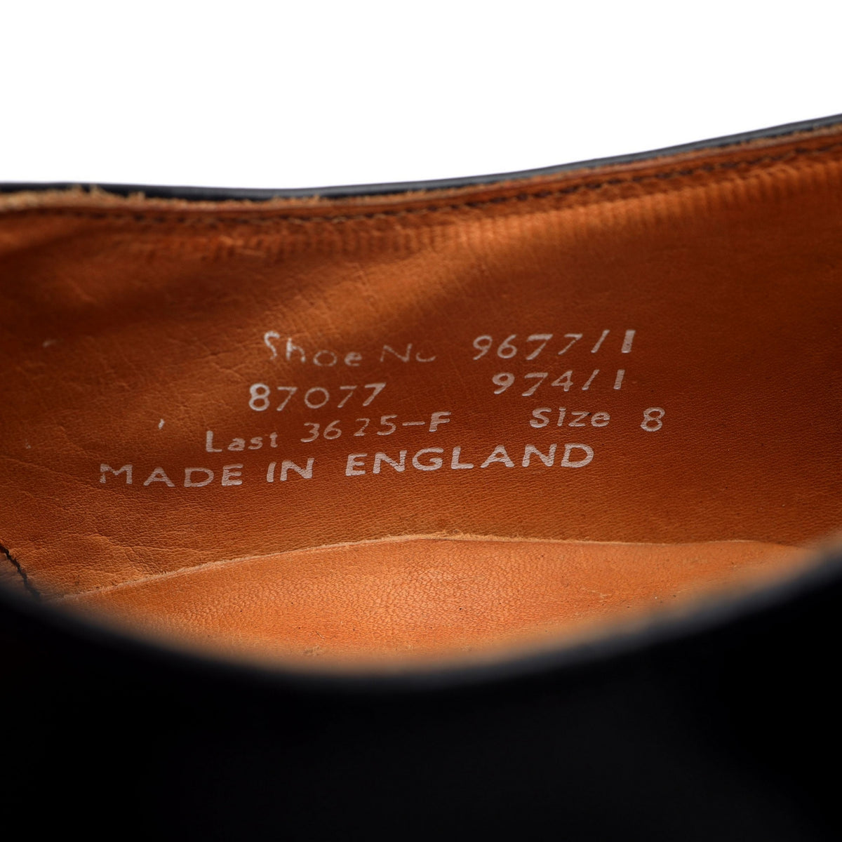 Gordon Scott '9677' Black Leather Oxford UK 8 F