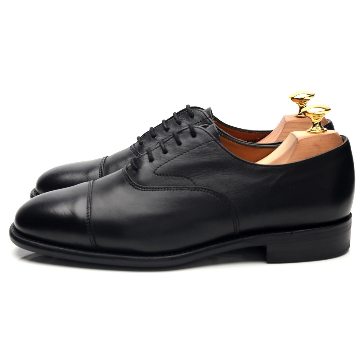 Herring 'Kensington' Black Leather Oxford UK 6