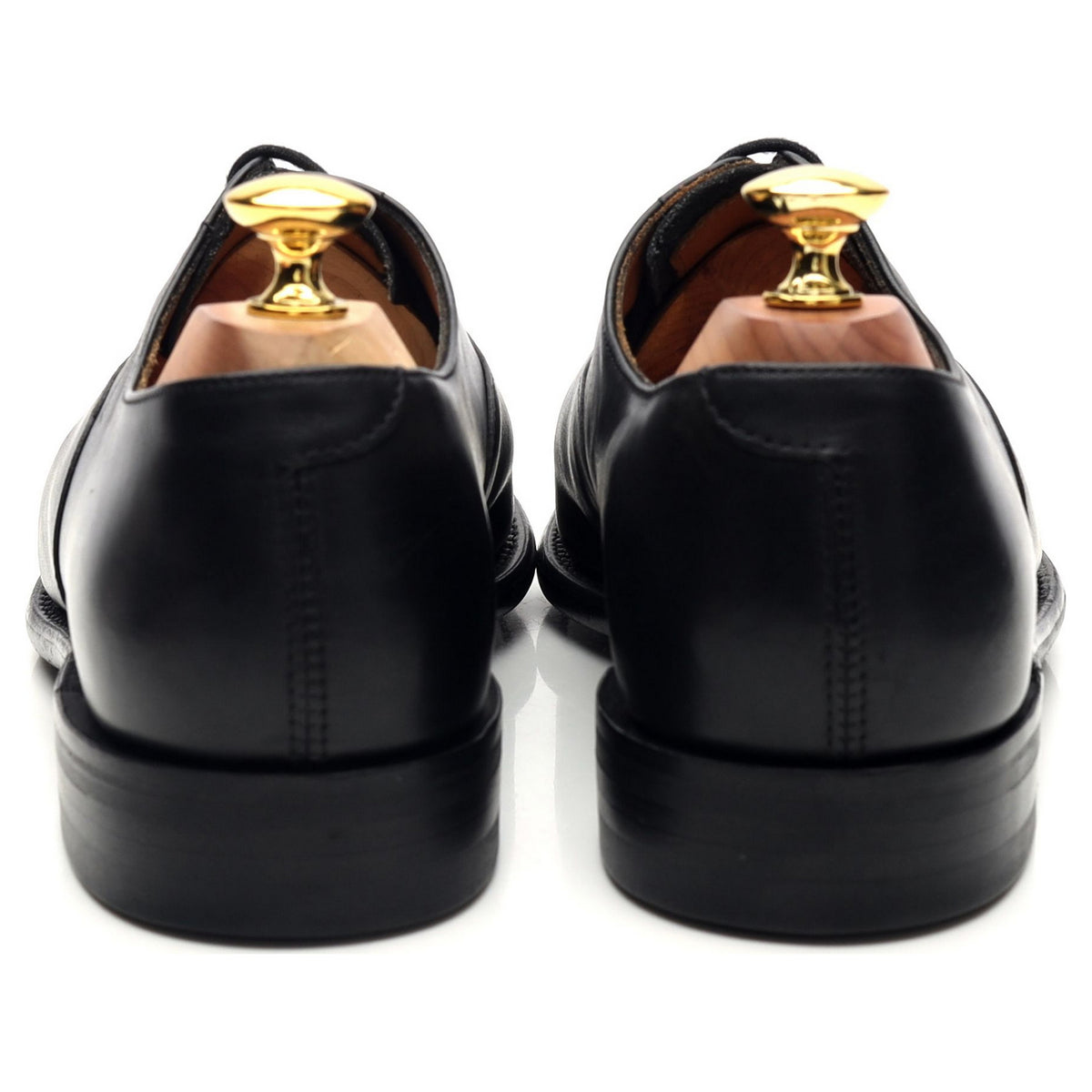 Herring 'Kensington' Black Leather Oxford UK 6