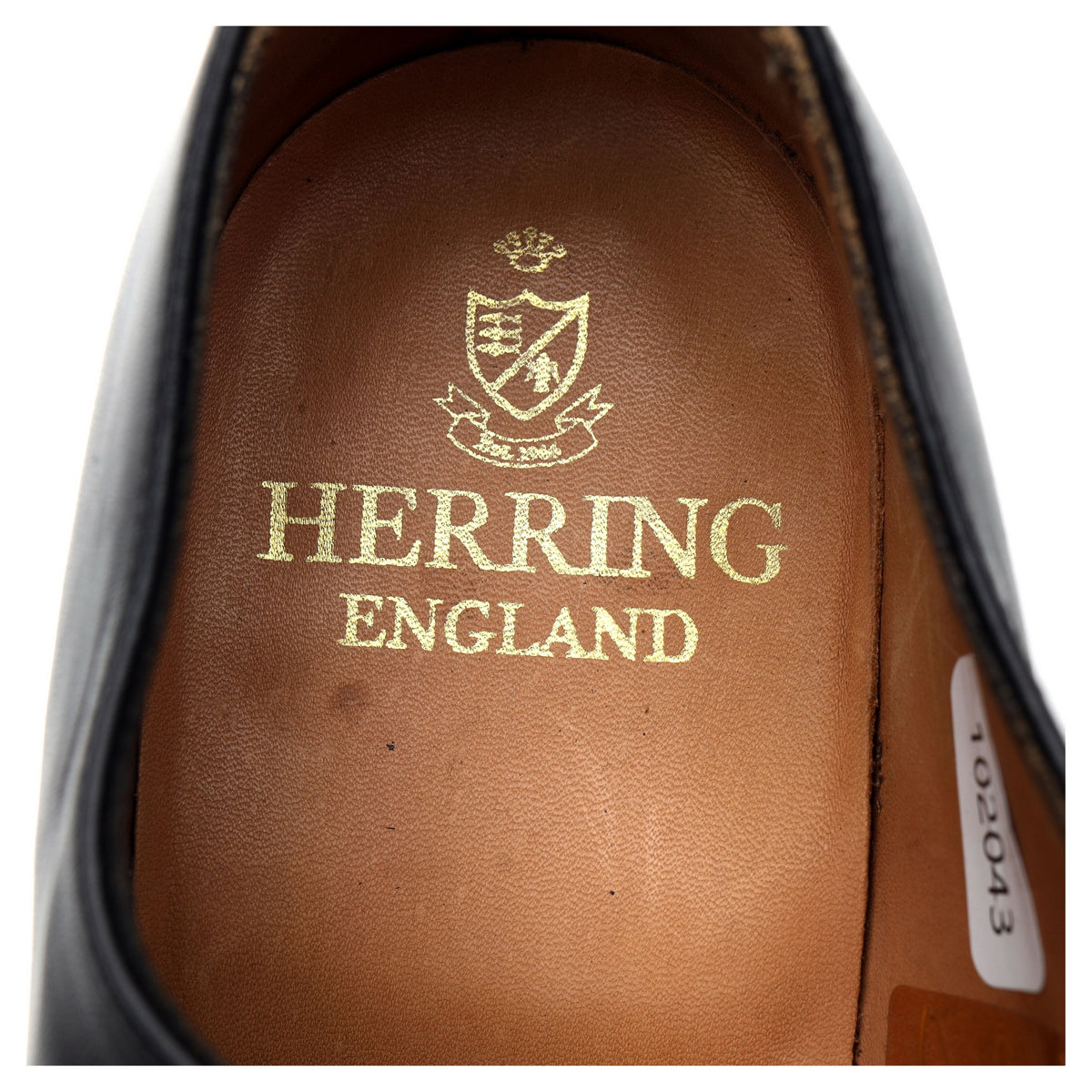 Herring 'Kensington' Black Leather Oxford UK 6