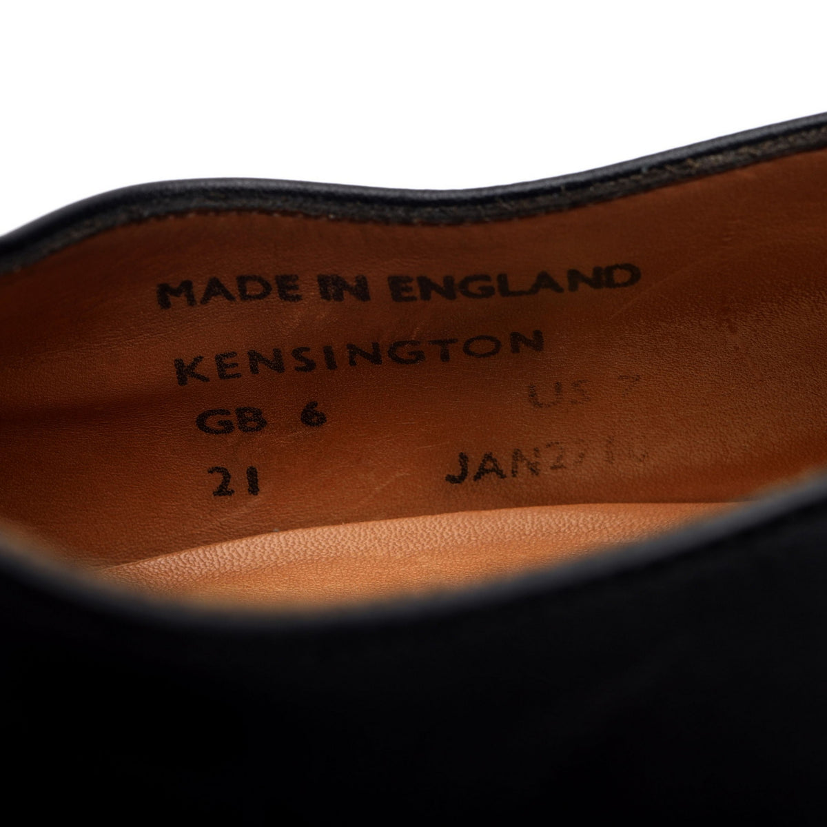 Herring 'Kensington' Black Leather Oxford UK 6