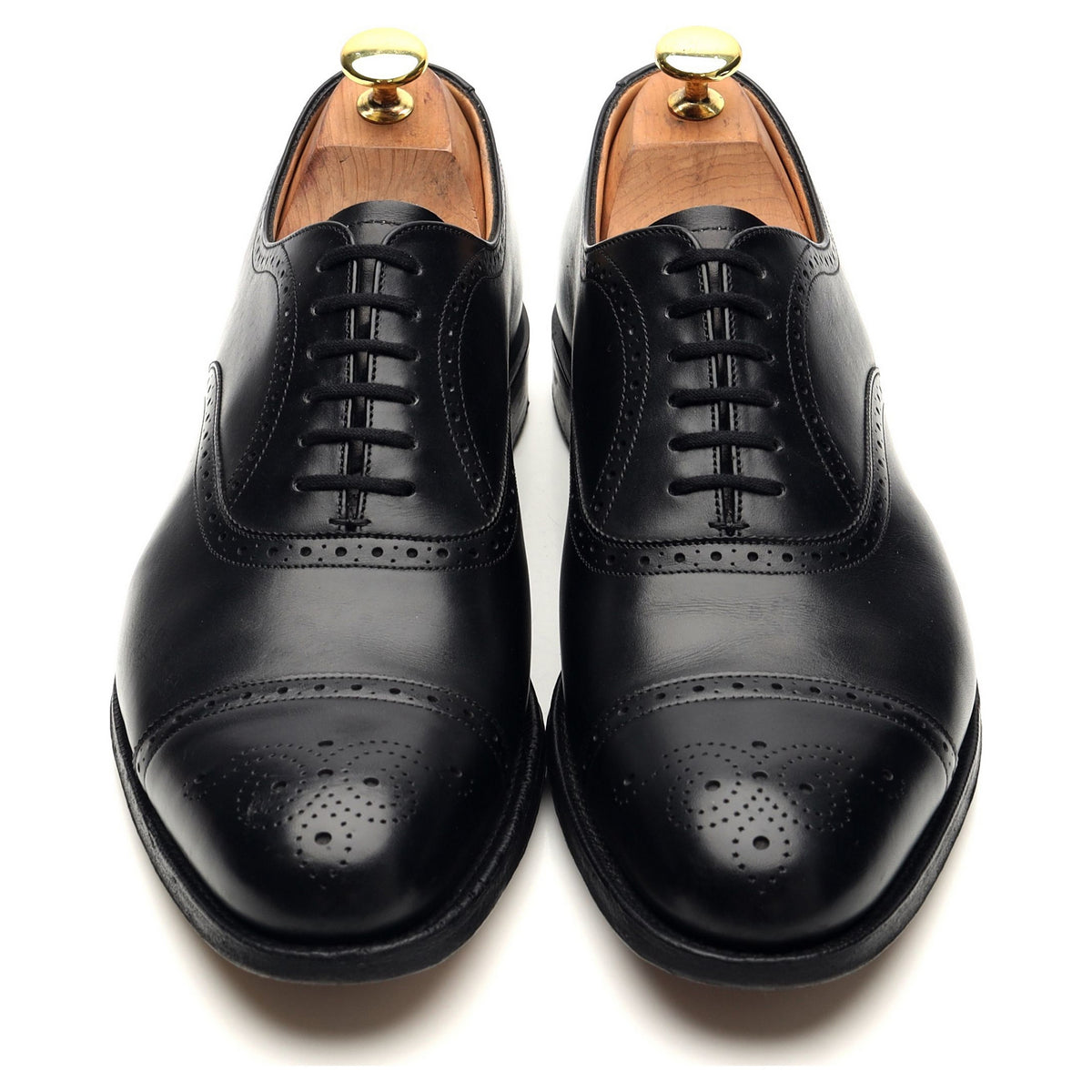 'Toronto' Black Leather Oxford Brogues UK 7 G