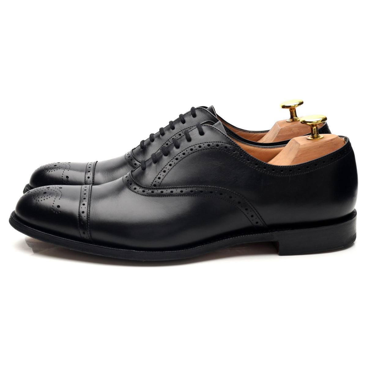 'Toronto' Black Leather Oxford Brogues UK 7 G
