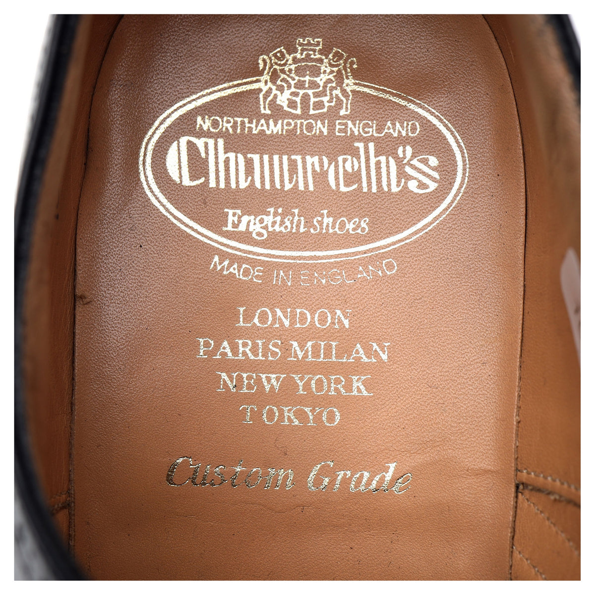 'Toronto' Black Leather Oxford Brogues UK 7 G