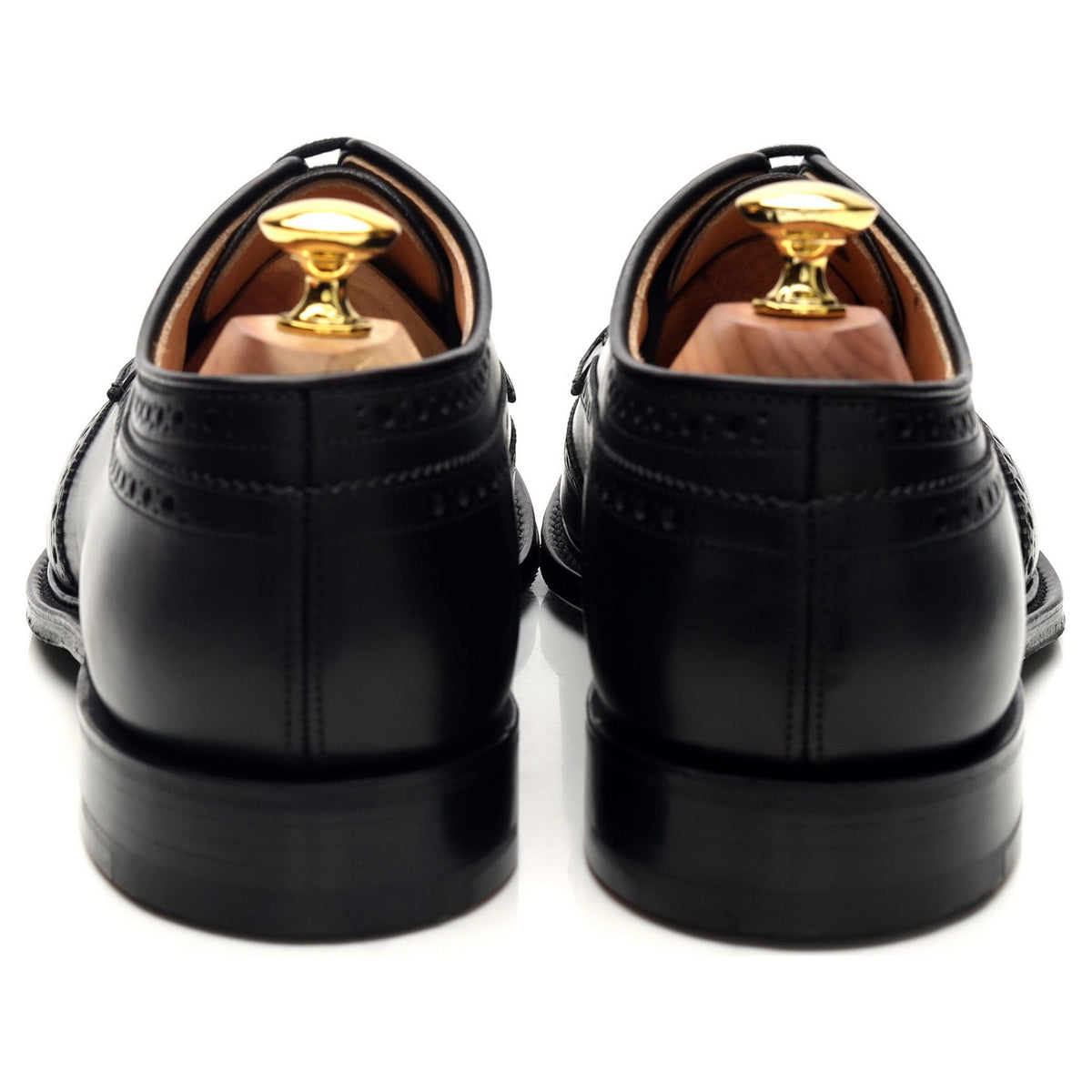 'Thickwood' Black Leather Derby Brogues UK 7 G
