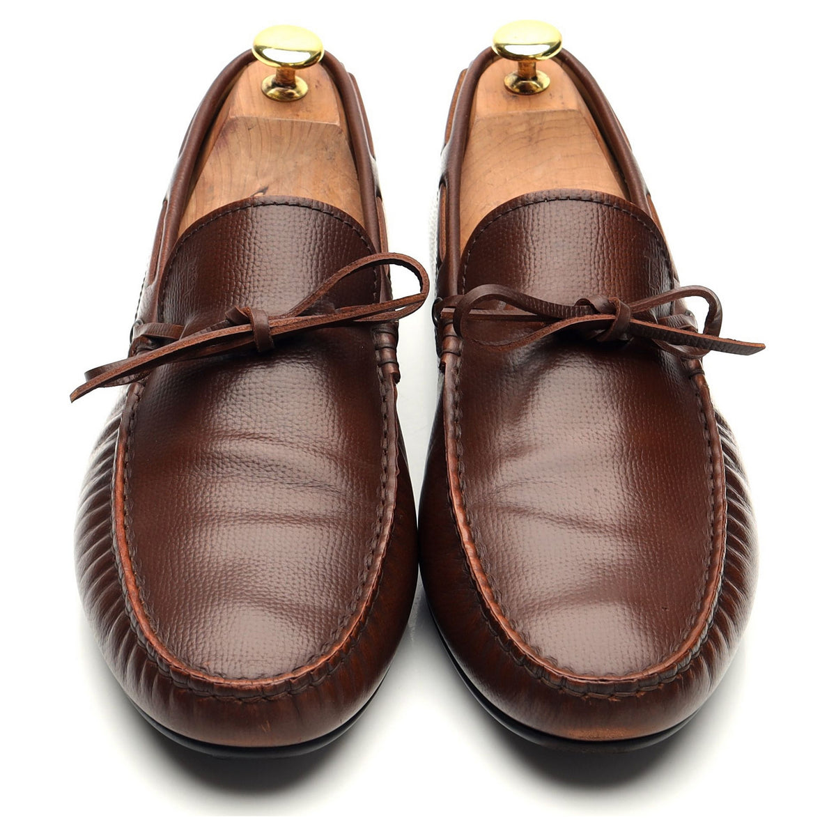 Brown Leather Driving Loafers UK 8