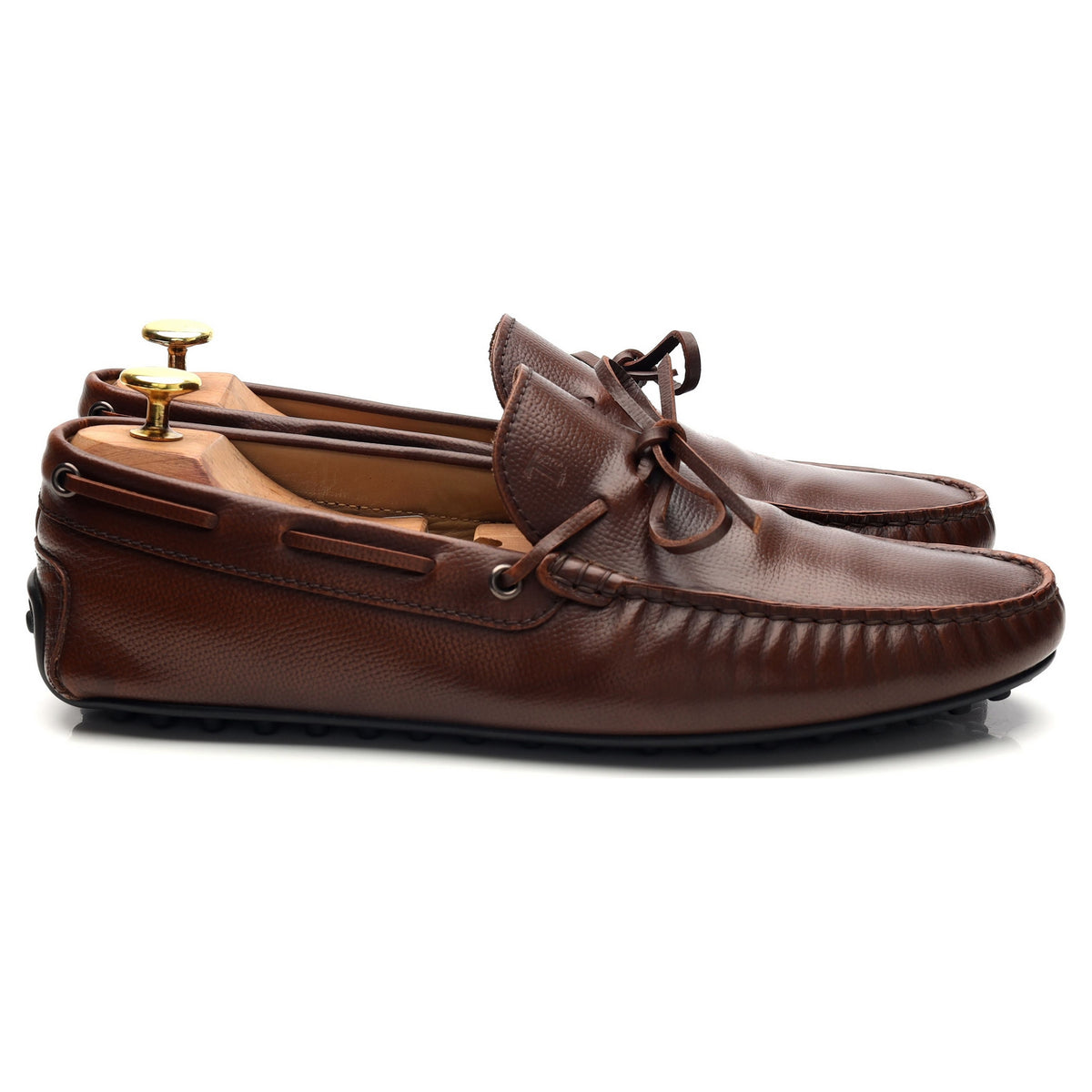 Brown Leather Driving Loafers UK 8