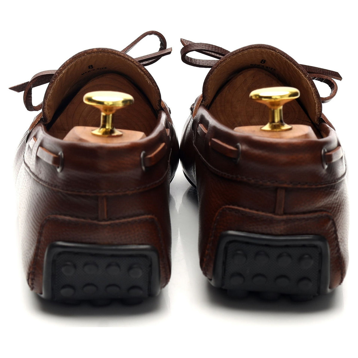 Brown Leather Driving Loafers UK 8