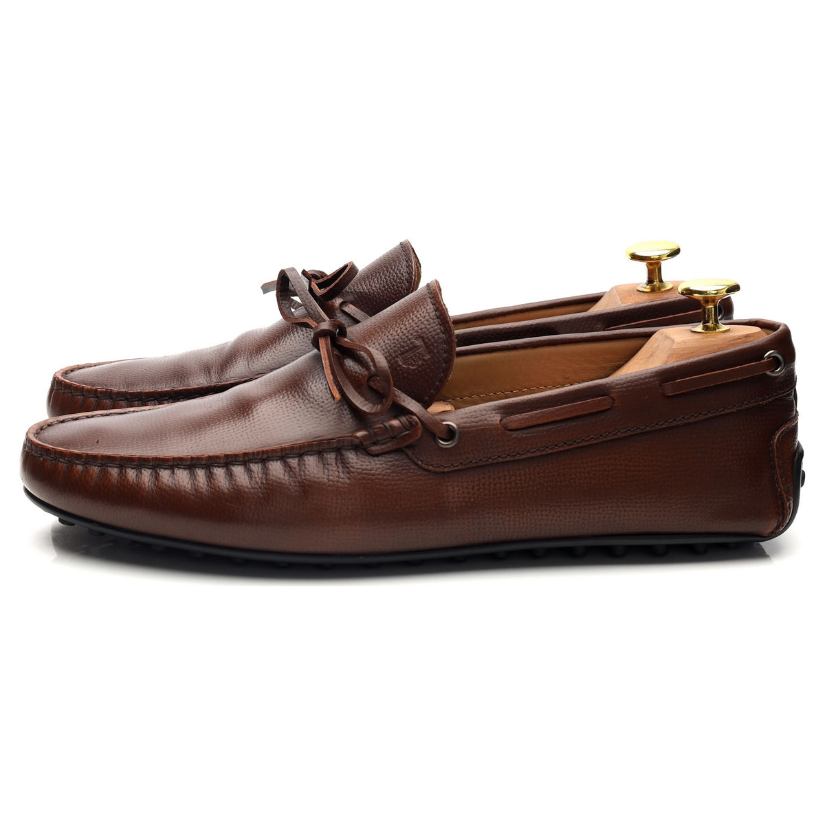 Brown Leather Driving Loafers UK 8