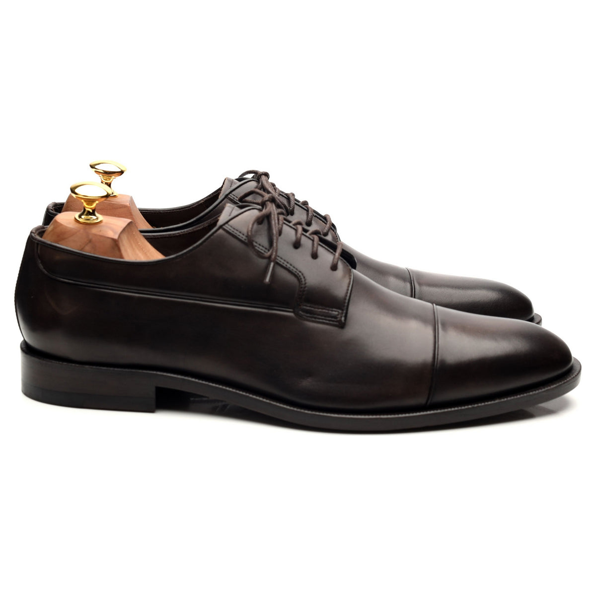 Dark Brown Leather Derby EU 44