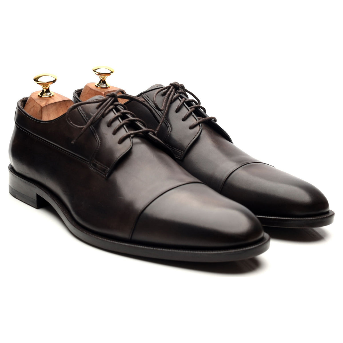 Dark Brown Leather Derby EU 44