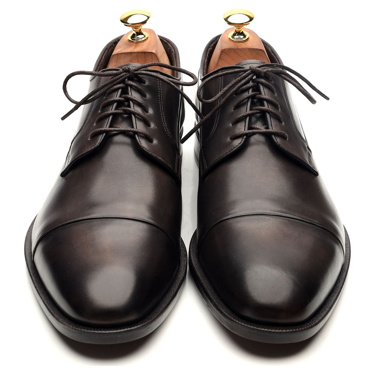 Dark Brown Leather Derby EU 44