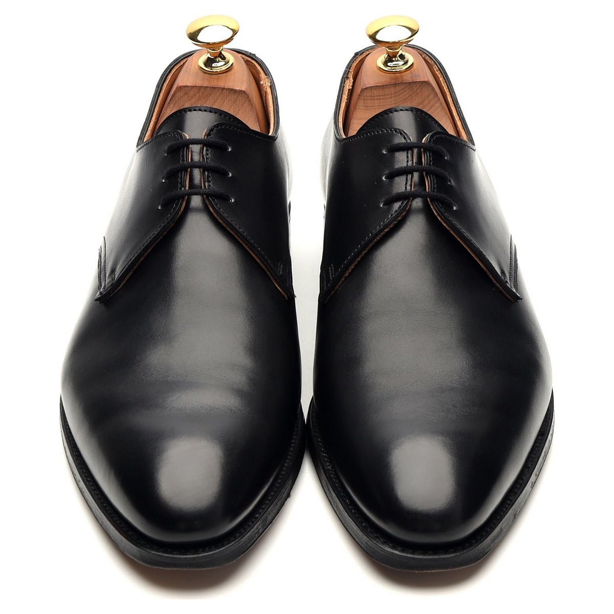 &#39;Hoxton&#39; Black Leather Derby UK 6.5 E