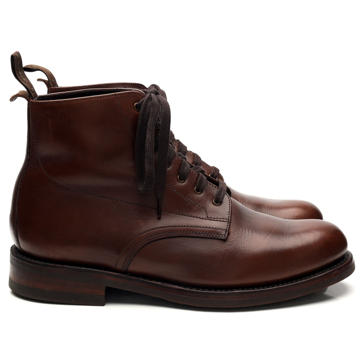 1880 &#39;Hebden&#39; Brown Leather Derby Boots UK 7 G