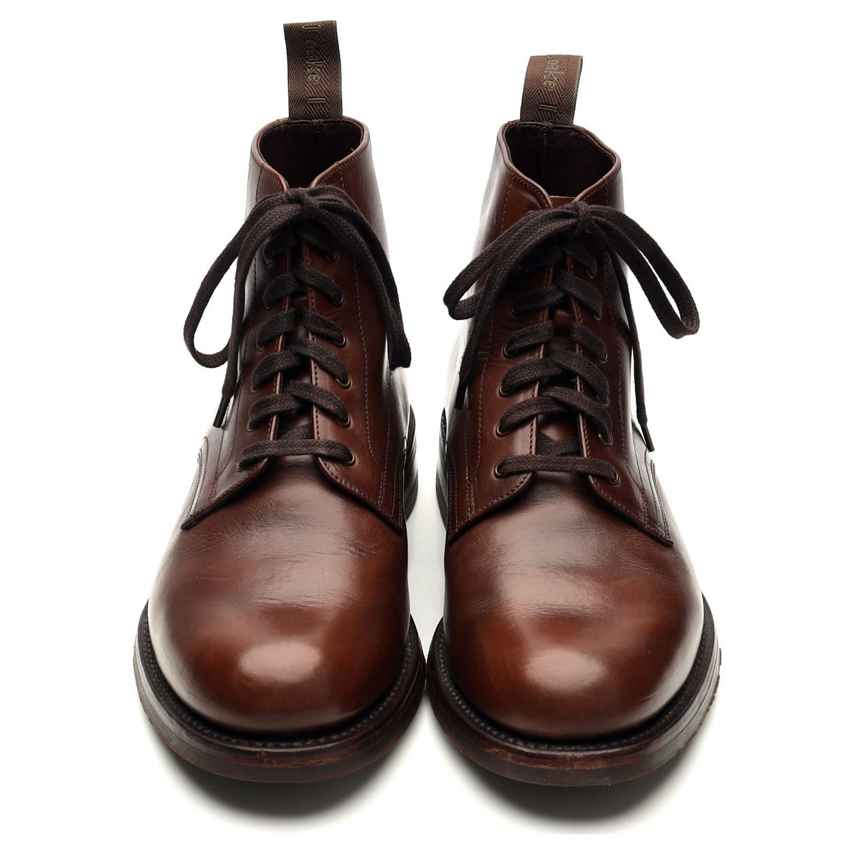 1880 &#39;Hebden&#39; Brown Leather Derby Boots UK 7 G