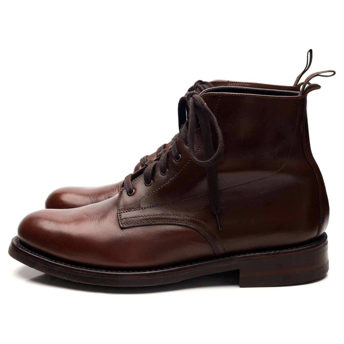 1880 &#39;Hebden&#39; Brown Leather Derby Boots UK 7 G