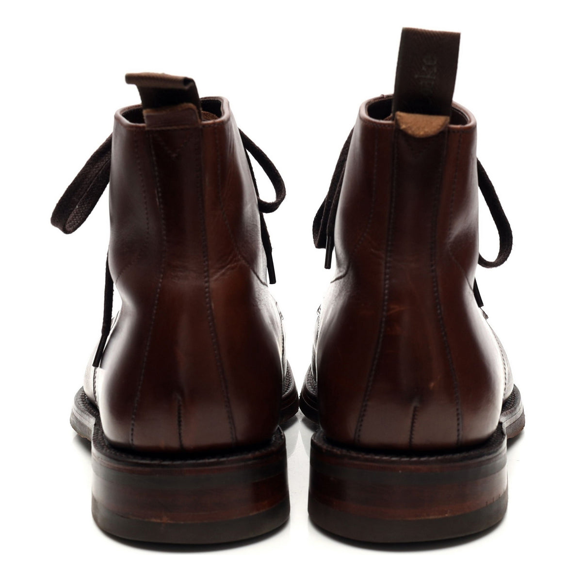 1880 &#39;Hebden&#39; Brown Leather Derby Boots UK 7 G