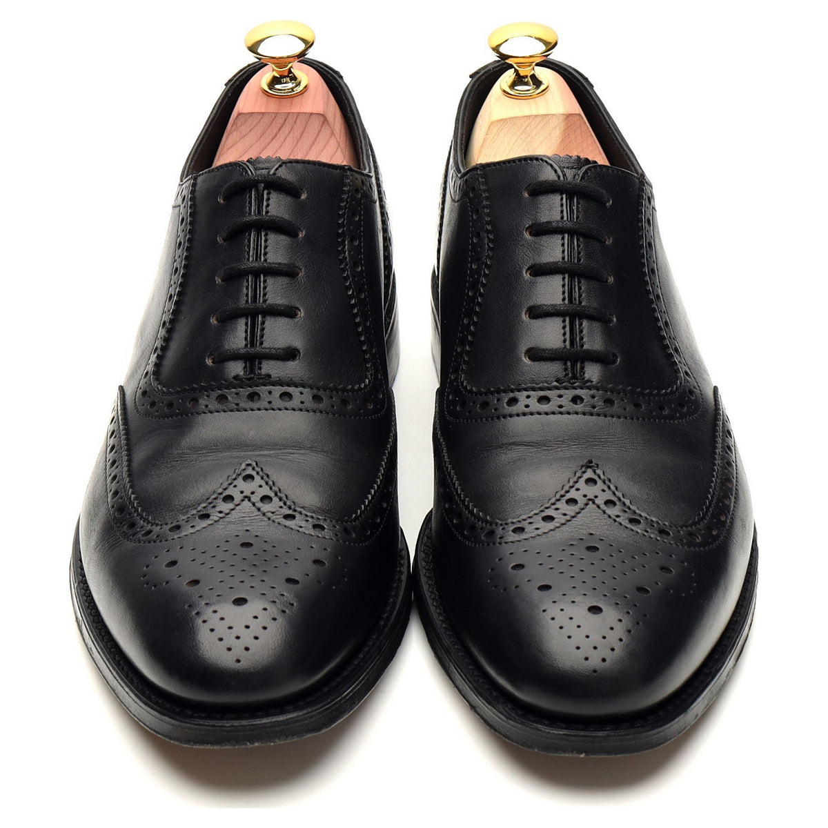 1880 Classic &#39;Hodges&#39; Black Leather Oxford Brogue UK 7 F