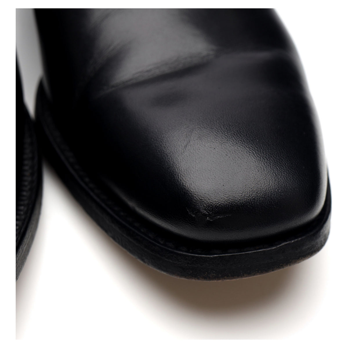 &#39;Eton&#39; Black Leather Derby UK 7 G