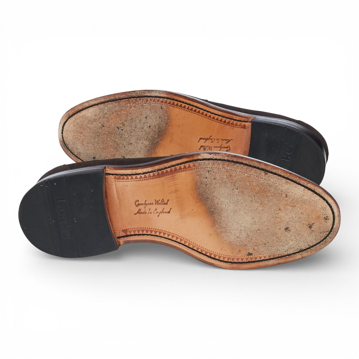 'Imperial' Dark Brown Suede Loafers UK 7.5 F