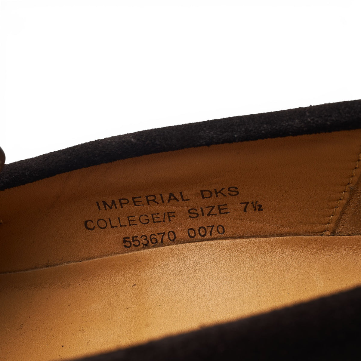 'Imperial' Dark Brown Suede Loafers UK 7.5 F