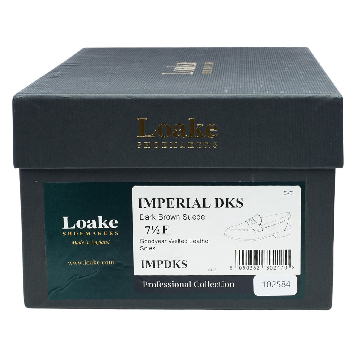 'Imperial' Dark Brown Suede Loafers UK 7.5 F