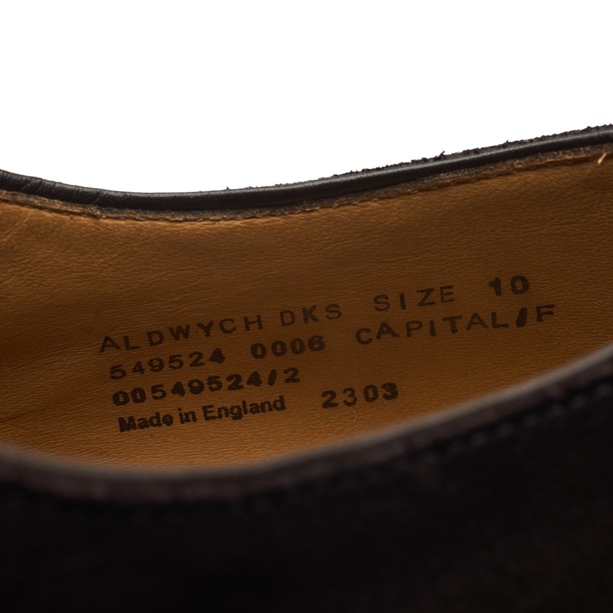 1880 'Aldwych' Brown Suede Oxford UK 10 F