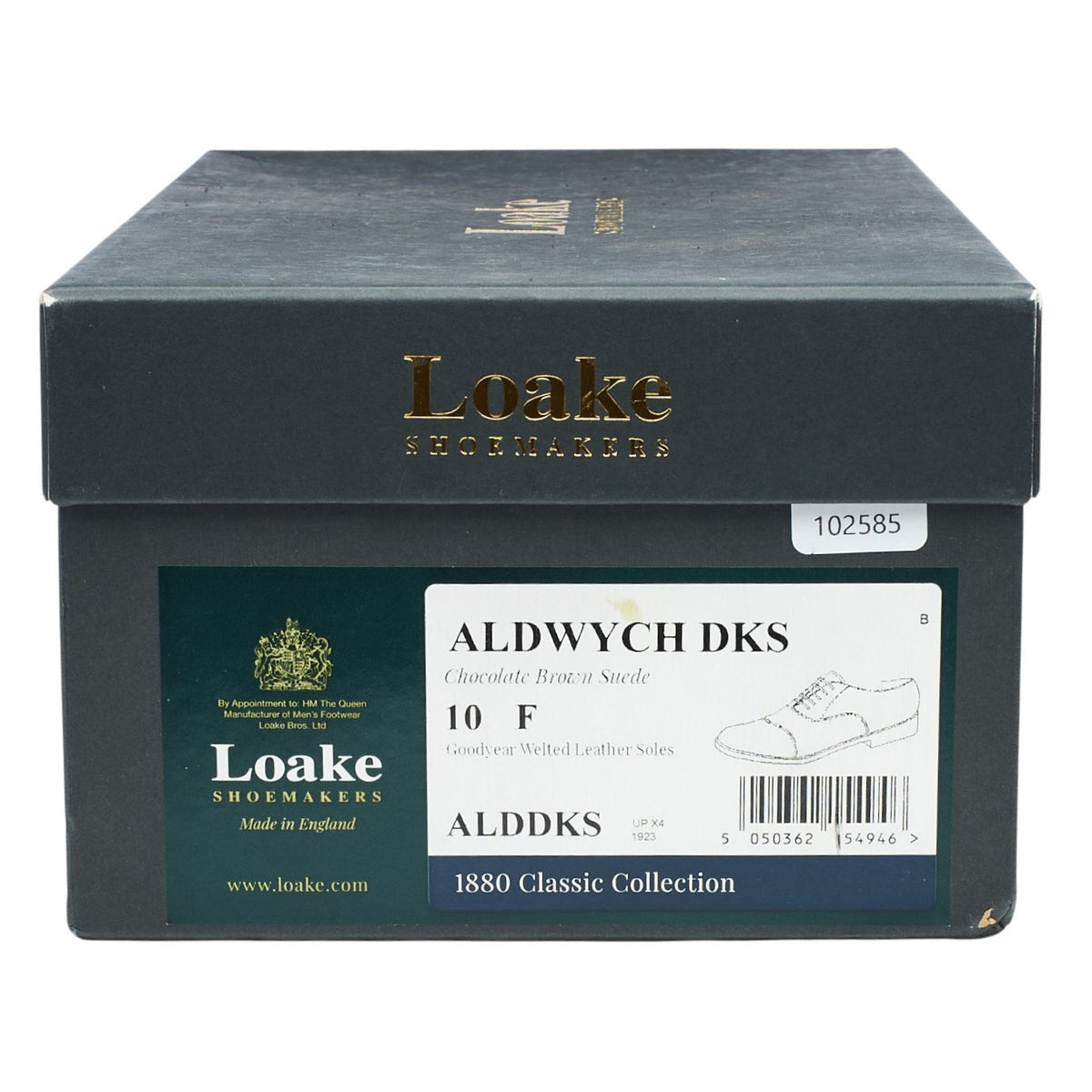 1880 'Aldwych' Brown Suede Oxford UK 10 F