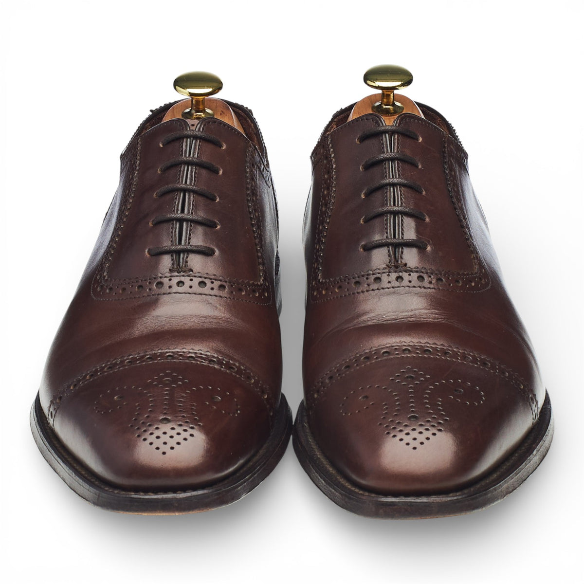 1880 Dark Brown Leather Oxford Brogues UK 8 F