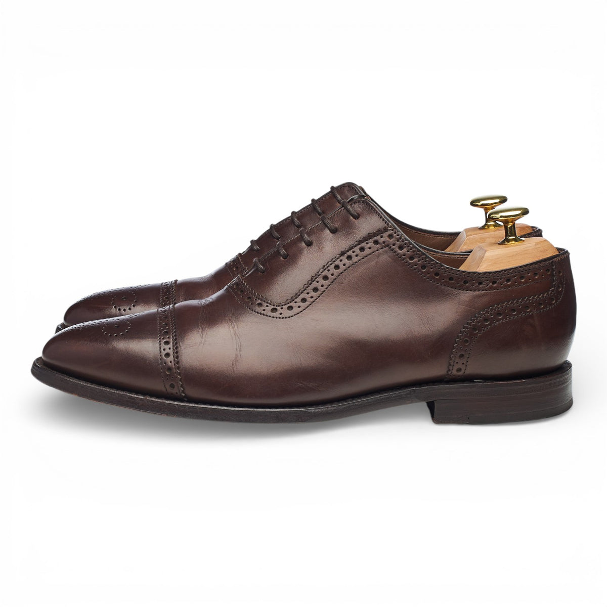 1880 Dark Brown Leather Oxford Brogues UK 8 F