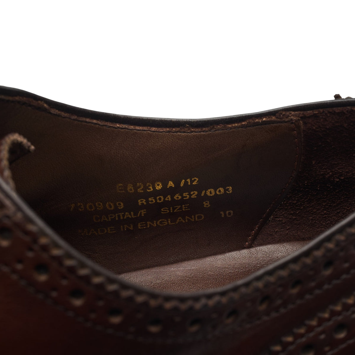 1880 Dark Brown Leather Oxford Brogues UK 8 F