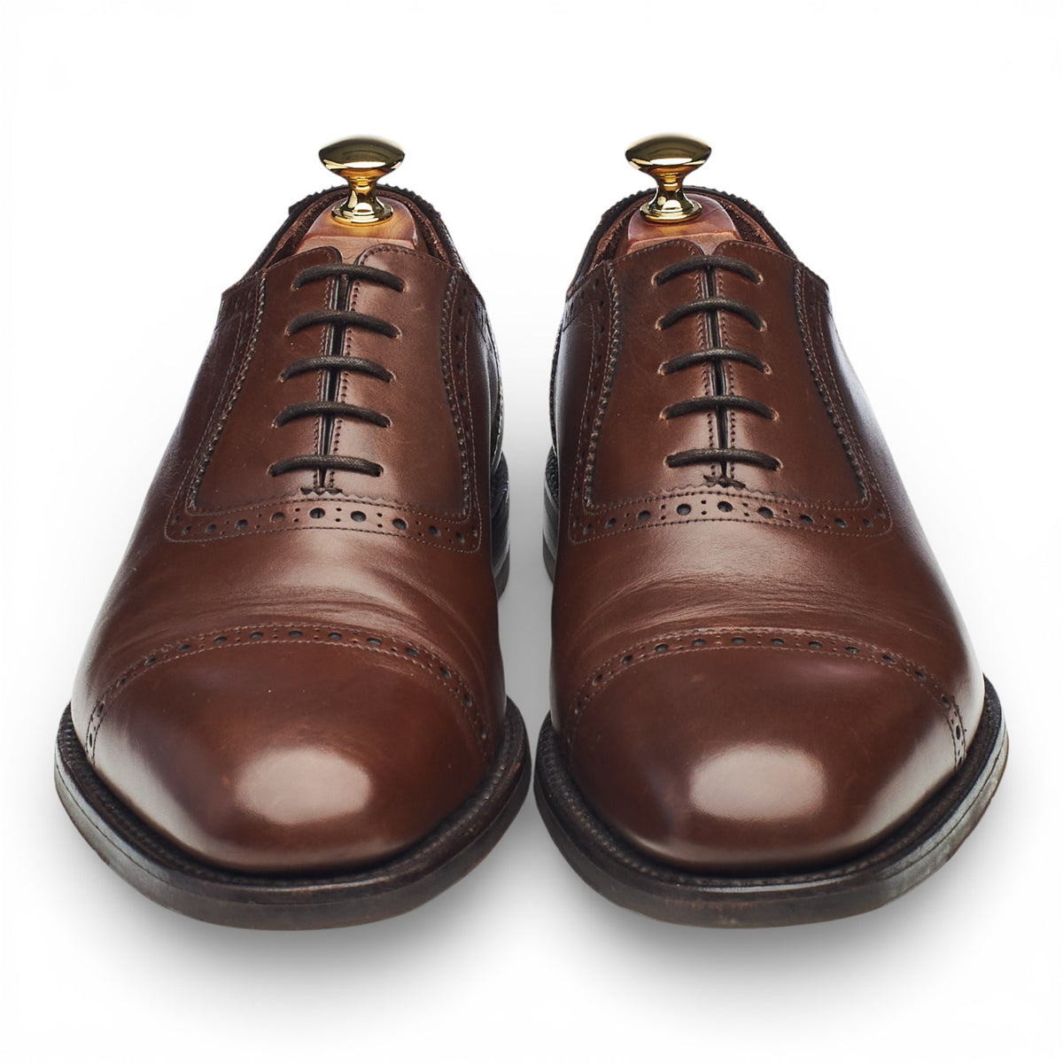1880 'Fleet' Dark Brown Leather Oxford Brogues UK 9.5 F