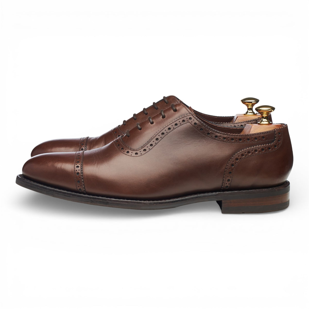 1880 'Fleet' Dark Brown Leather Oxford Brogues UK 9.5 F