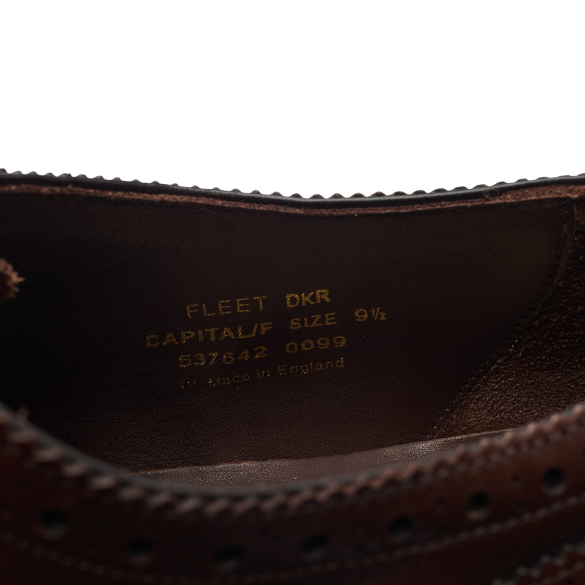 1880 'Fleet' Dark Brown Leather Oxford Brogues UK 9.5 F