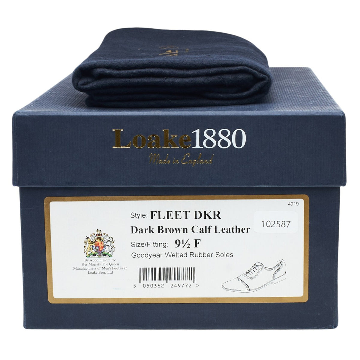 1880 'Fleet' Dark Brown Leather Oxford Brogues UK 9.5 F