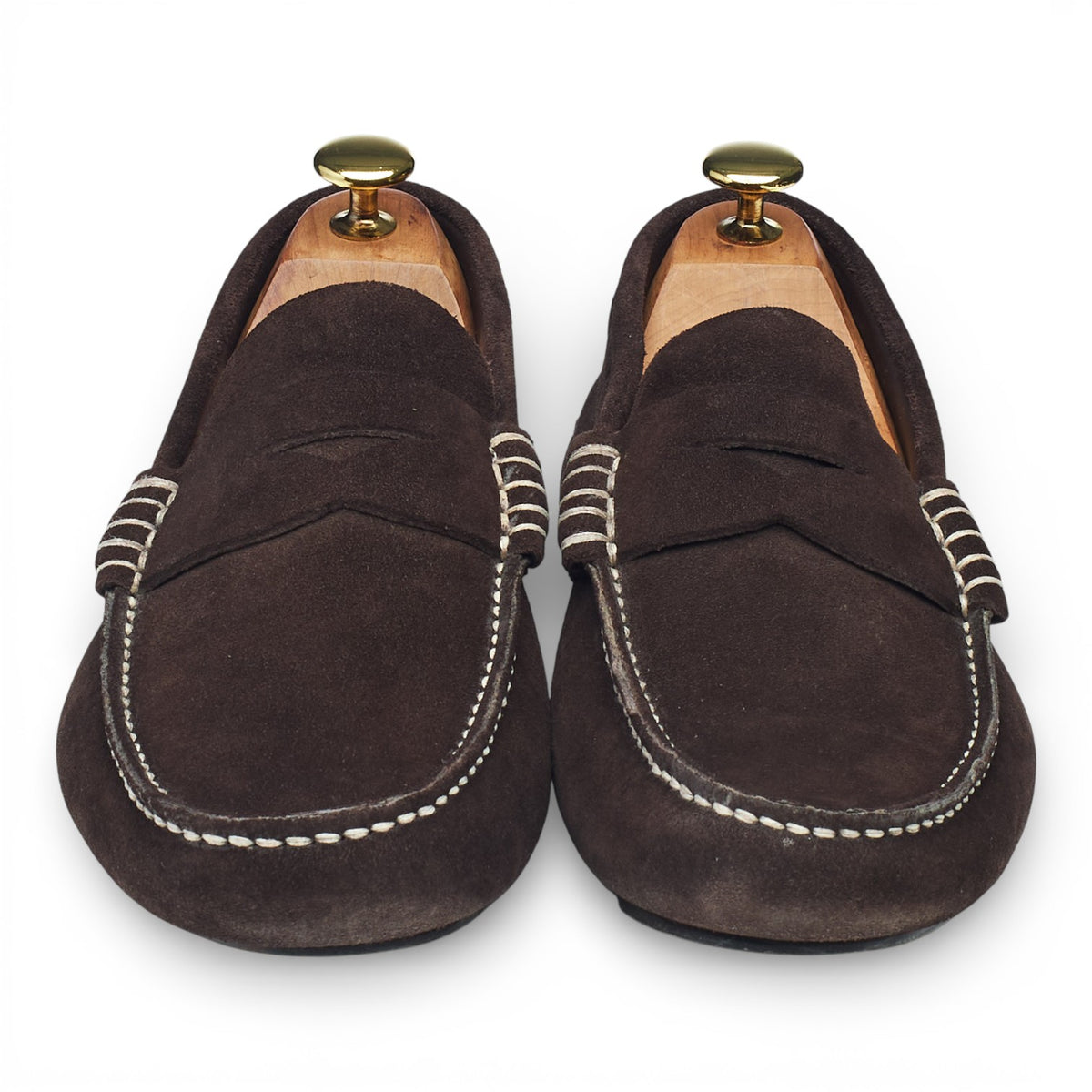 'Frank' Dark Brown Suede Driving Loafers UK 8 F