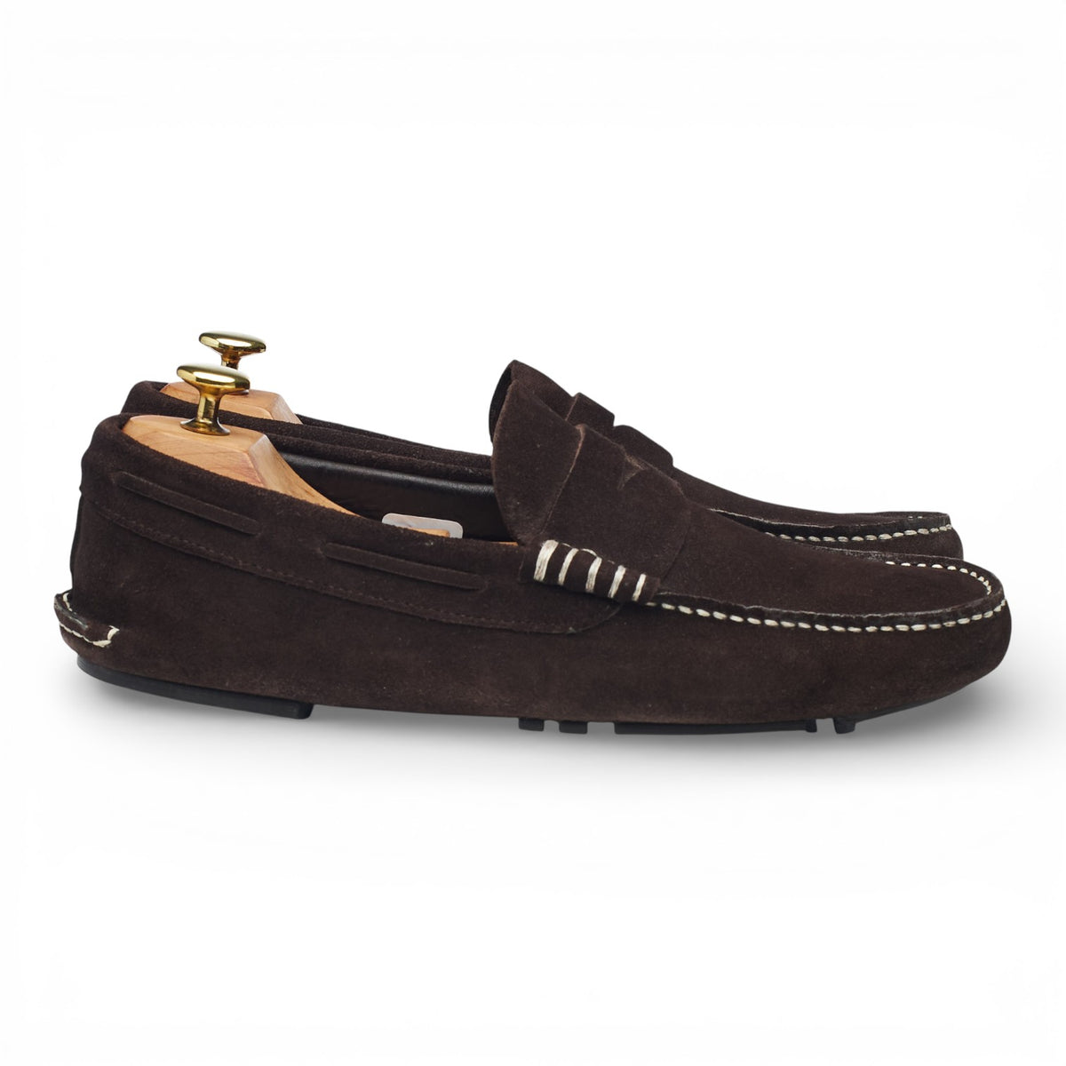 'Frank' Dark Brown Suede Driving Loafers UK 8 F