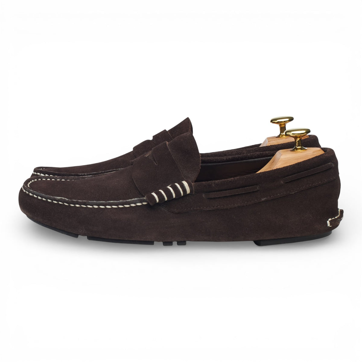 'Frank' Dark Brown Suede Driving Loafers UK 8 F