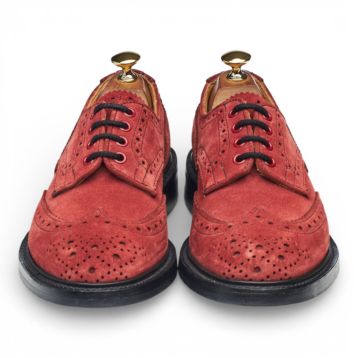 'Bourton' Red Suede Derby Brogues UK 6