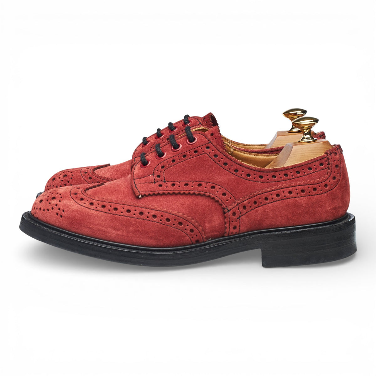 'Bourton' Red Suede Derby Brogues UK 6