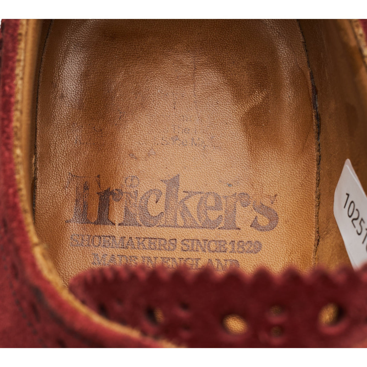 'Bourton' Red Suede Derby Brogues UK 6