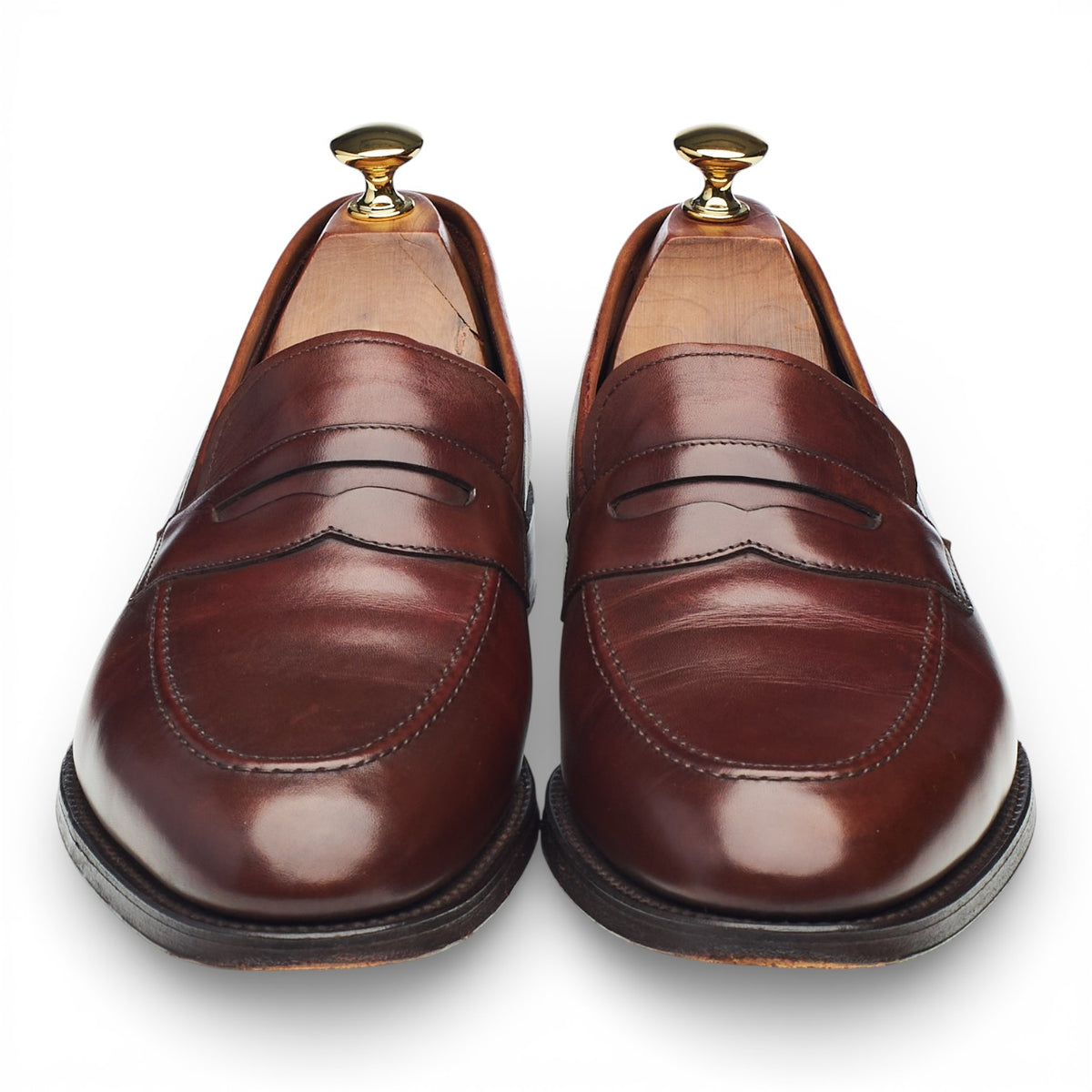 1880 'Whitehall' Brown Leather Loafers UK 9.5 F