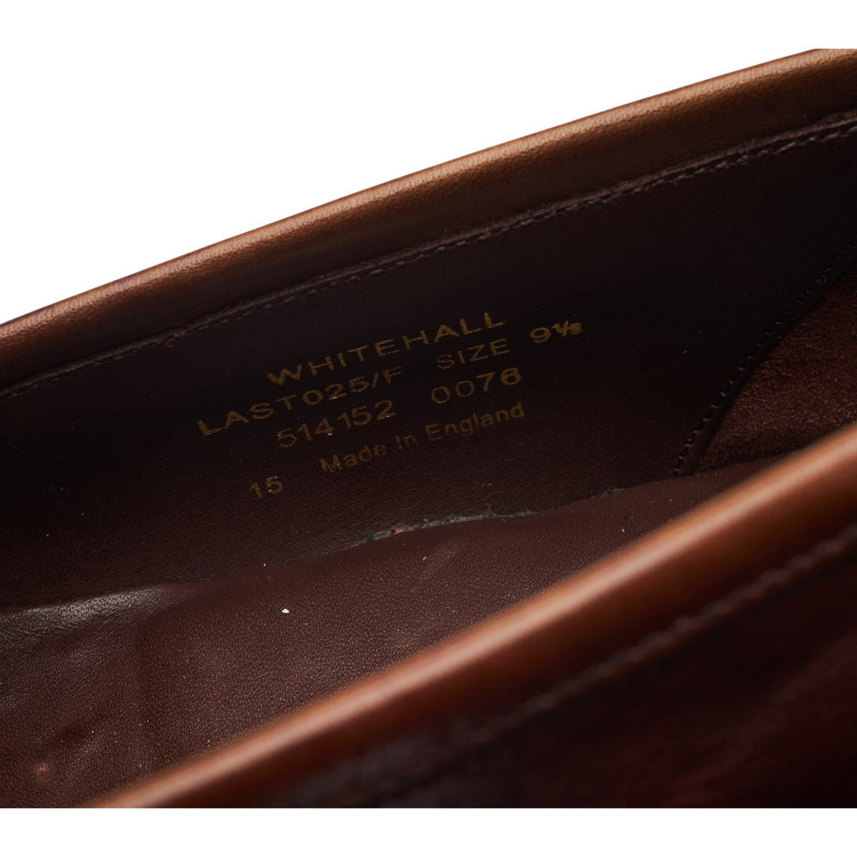 1880 'Whitehall' Brown Leather Loafers UK 9.5 F