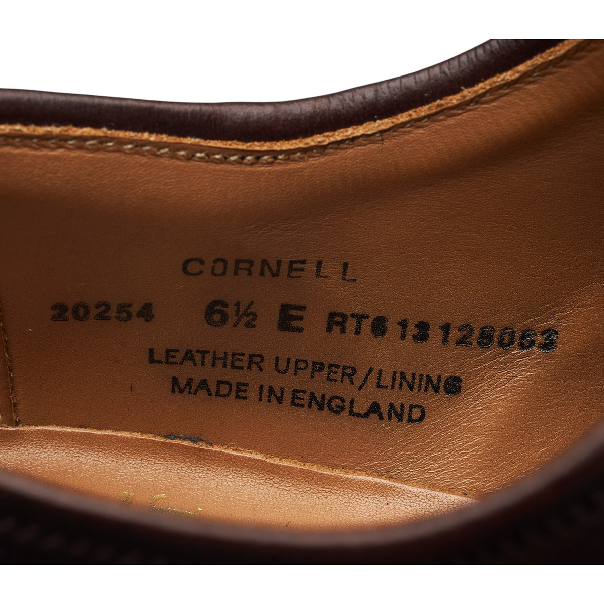 'Cornell' Dark Brown Leather Derby UK 6.5 E