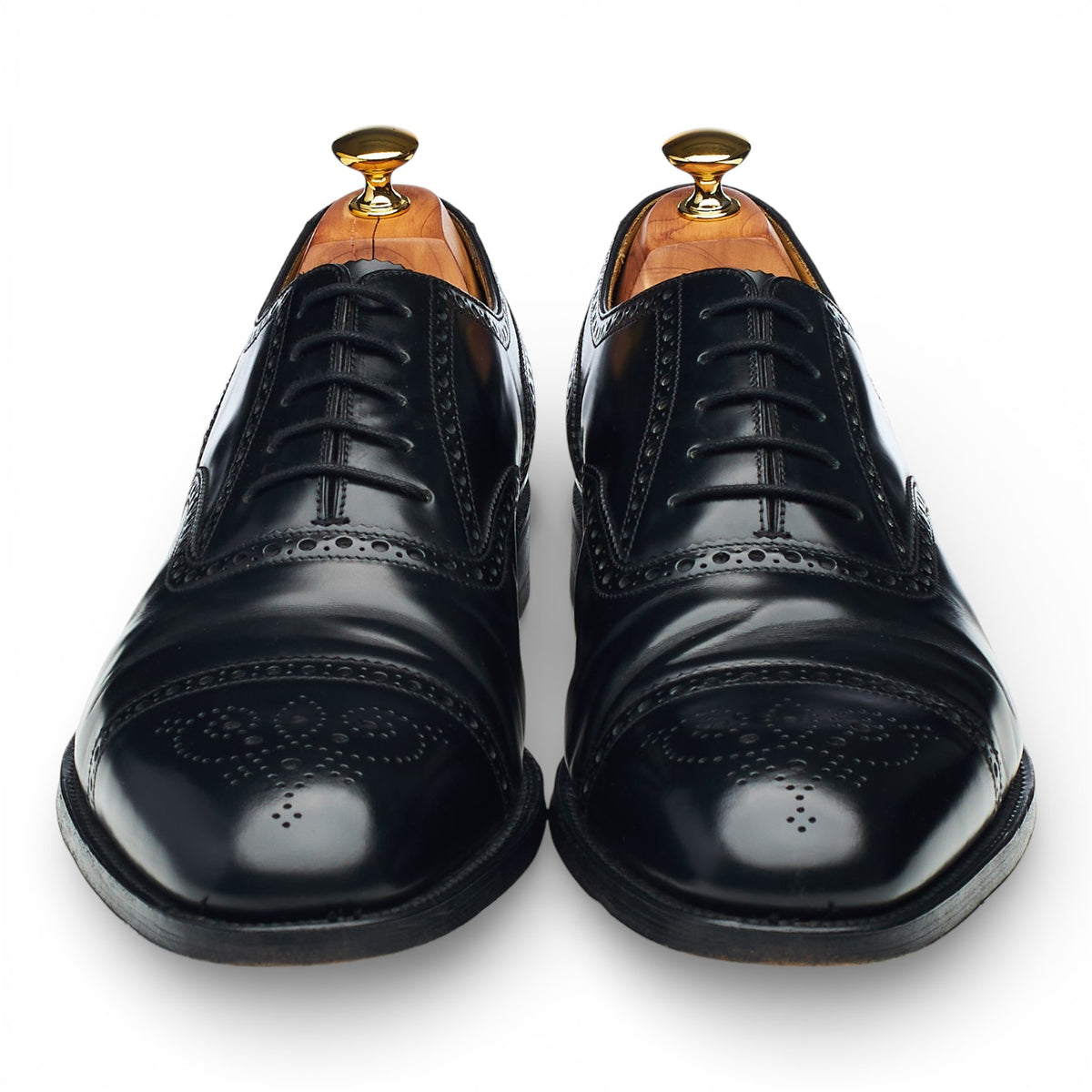 Charles Tyrwhitt Black Leather Oxford Brogues UK 12